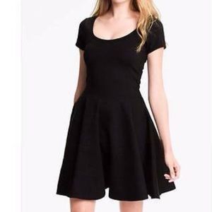 Black fit and flare dress
